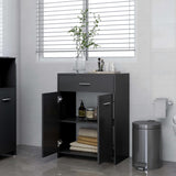 NNEVL Bathroom Cabinet Grey 60x33x80 cm Chipboard