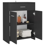 NNEVL Bathroom Cabinet Grey 60x33x80 cm Chipboard