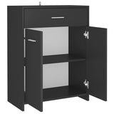 NNEVL Bathroom Cabinet Grey 60x33x80 cm Chipboard