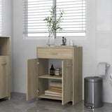 NNEVL Bathroom Cabinet Sonoma Oak 60x33x80 cm Chipboard