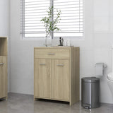 NNEVL Bathroom Cabinet Sonoma Oak 60x33x80 cm Chipboard