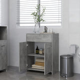 NNEVL Bathroom Cabinet Concrete Grey 60x33x80 cm Chipboard
