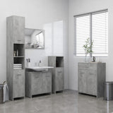 NNEVL Bathroom Cabinet Concrete Grey 60x33x80 cm Chipboard