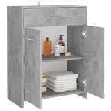 NNEVL Bathroom Cabinet Concrete Grey 60x33x80 cm Chipboard
