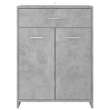 NNEVL Bathroom Cabinet Concrete Grey 60x33x80 cm Chipboard