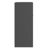 NNEVL Bathroom Cabinet High Gloss Grey 60x33x80 cm Chipboard