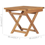 NNEVL 3 Piece Folding Garden Lounge Set Solid Teak Wood