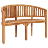 NNEVL 4 Piece Banana Garden Lounge Set Solid Teak Wood