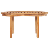 NNEVL 4 Piece Banana Garden Lounge Set Solid Teak Wood