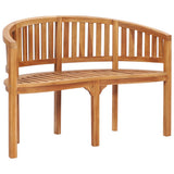 NNEVL 5 Piece Banana Garden Lounge Set Solid Teak Wood