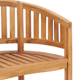 NNEVL 5 Piece Banana Garden Lounge Set Solid Teak Wood