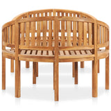 NNEVL 3 Piece Banana Garden Lounge Set Solid Teak Wood