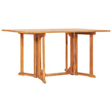 NNEVL 7 Piece Folding Outdoor Dining Set Solid Wood Teak