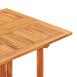 NNEVL 7 Piece Folding Outdoor Dining Set Solid Wood Teak