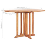 NNEVL 5 Piece Folding Outdoor Dining Set Solid Wood Teak