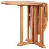 NNEVL 5 Piece Folding Outdoor Dining Set Solid Wood Teak