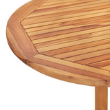 NNEVL 5 Piece Folding Outdoor Dining Set Solid Wood Teak