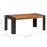 NNEVL Dining Table 180x90x76 cm Solid Mango Wood