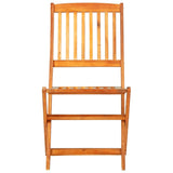 NNEVL 5 Piece Folding Garden Dining Set Solid Acacia Wood