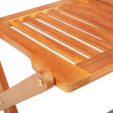 NNEVL 5 Piece Folding Garden Dining Set Solid Acacia Wood