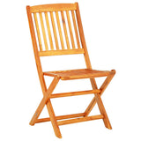 NNEVL 7 Piece Folding Garden Dining Set Solid Acacia Wood