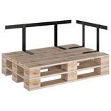 NNEVL Backrest for Pallet Sofa Black 110 cm Iron