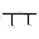 NNEVL Backrest for Pallet Sofa Black 110 cm Iron