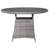 NNEVL 5 Piece Garden Dining Set Poly Rattan Anthracite & Grey