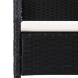 NNEVL 7 Piece Garden Dining Set Poly Rattan Black