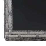 NNEVL 3 Piece Garden Dining Set Poly Rattan Anthracite & Grey