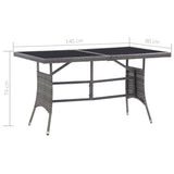NNEVL 5 Piece Garden Dining Set Poly Rattan Anthracite & Grey
