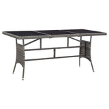 NNEVL 7 Piece Garden Dining Set Poly Rattan Anthracite & Grey