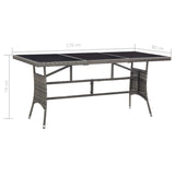 NNEVL 7 Piece Garden Dining Set Poly Rattan Anthracite & Grey
