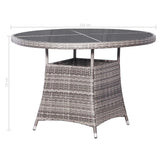 NNEVL 5 Piece Garden Dining Set Poly Rattan Anthracite & Grey
