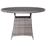 NNEVL 7 Piece Garden Dining Set Poly Rattan Anthracite & Grey