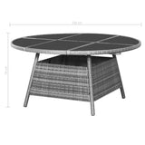 NNEVL 7 Piece Garden Dining Set Poly Rattan Anthracite & Grey