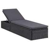 NNEVL 9 Piece Garden Dining Set Poly Rattan Black