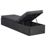NNEVL 9 Piece Garden Dining Set Poly Rattan Black