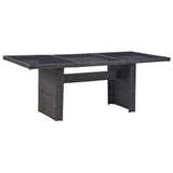 NNEVL 9 Piece Garden Dining Set Poly Rattan Black