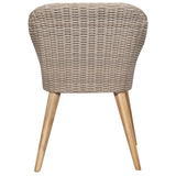 NNEVL 9 Piece Garden Dining Set Poly Rattan Brown