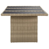 NNEVL 9 Piece Garden Dining Set Poly Rattan Brown