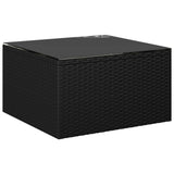 NNEVL 9 Piece Garden Lounge Set with Cushions Poly Rattan Black