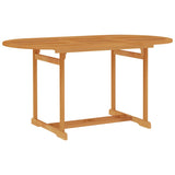NNEVL 5 Piece Garden Dining Set Solid Teak Wood