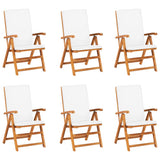 NNEVL 7 Piece Garden Dining Set with Cushions Solid Teak Wood