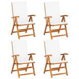 NNEVL 5 Piece Garden Dining Set with Cushions Solid Teak Wood