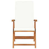 NNEVL 5 Piece Garden Dining Set with Cushions Solid Teak Wood