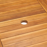 NNEVL 5 Piece Garden Dining Set Solid Teak Wood