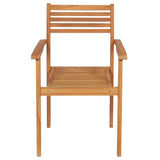 NNEVL 5 Piece Garden Dining Set Solid Teak Wood