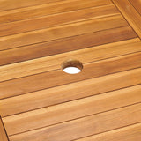 NNEVL 7 Piece Garden Dining Set with Cushions Solid Teak Wood