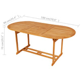 NNEVL 9 Piece Garden Dining Set with Cushions Solid Teak Wood